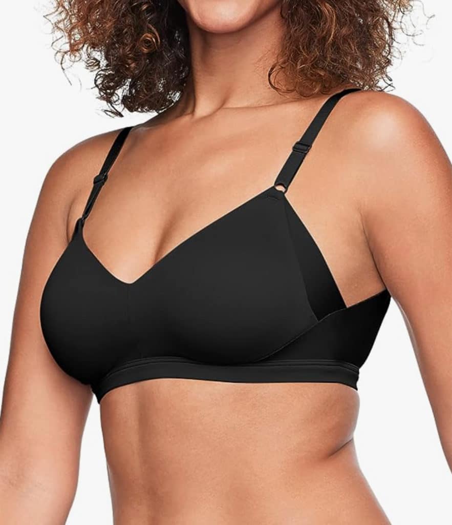 Warner's Women's No Side Effects Underarm and Back Smoothing Comfort Wireless Lift T Shirt Bra